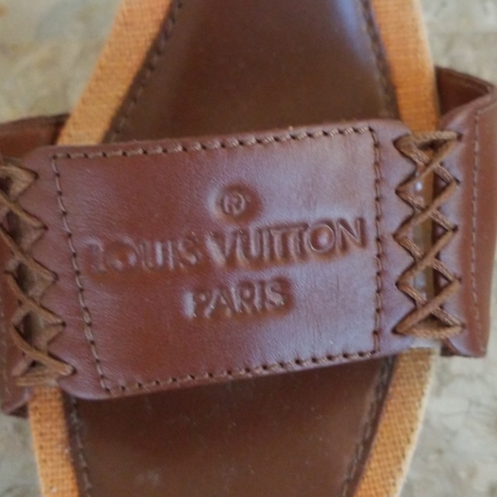 Authentic Louis Vuitton Chocolate Leather Heels - Picture 3 of 7